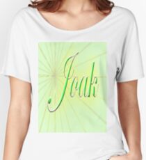 Joak's The Flower of Scotland wurds an' aw. Women's Relaxed Fit T-Shirt