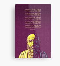 Lao Tzu quote: Watch your thoughts Metal Print