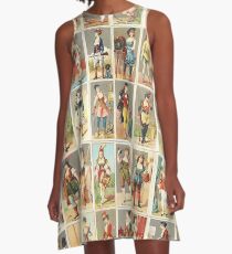 Occupations for Women Series Trading Cards Massive collage A-Line Dress