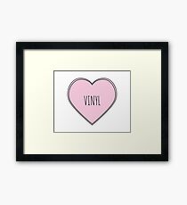 Vinyl Heart Framed Print