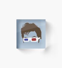 Timelord Glasses Head Acrylic Block