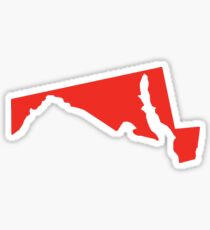 Red Maryland Sticker