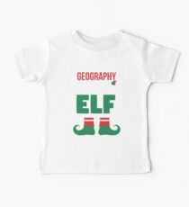 Geography Teacher Christmas Shirt 'Geography Teaching Elf' Baby Tee