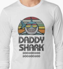 Daddy Shark Retro Long Sleeve T-Shirt