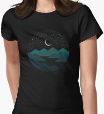 Between The Mountains And The Stars Women's Fitted T-Shirt