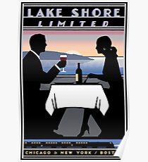 AMTRAK: Vintage Lake Shore Limited Werbedruck Poster