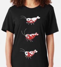 Red and blue shrimp Slim Fit T-Shirt