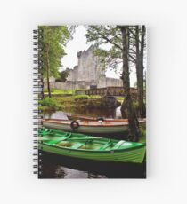 Boats at Ross Castle, Killarney, Ireland Spiral Notebook