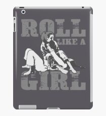 Roll Like A Girl Art | Cute Brazilian Martial Arts Gift iPad Case/Skin