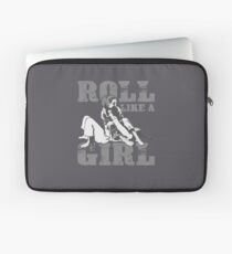 Roll Like A Girl Art | Cute Brazilian Martial Arts Gift Laptop Sleeve