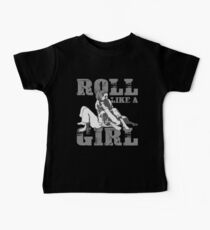 Roll Like A Girl Art | Cute Brazilian Martial Arts Gift Baby Tee