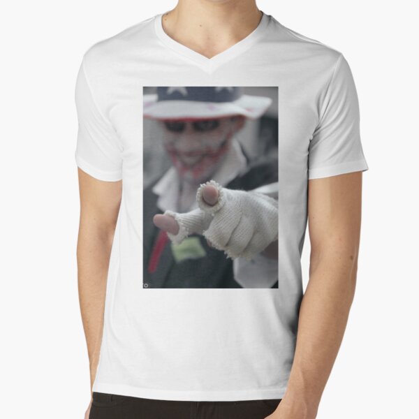 Zombie Uncle Sam V-Neck T-Shirt