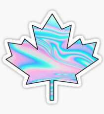 Holographic Canadian Maple Leaf Sticker
