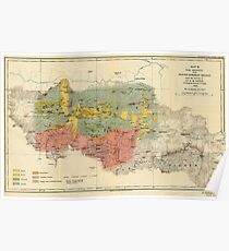 Vintage Geological Map of The Mount Everest Region (1921) Poster
