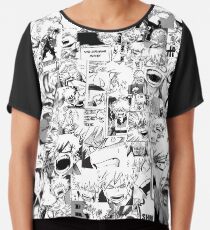 angry bakugou katsuki collage Chiffon Top