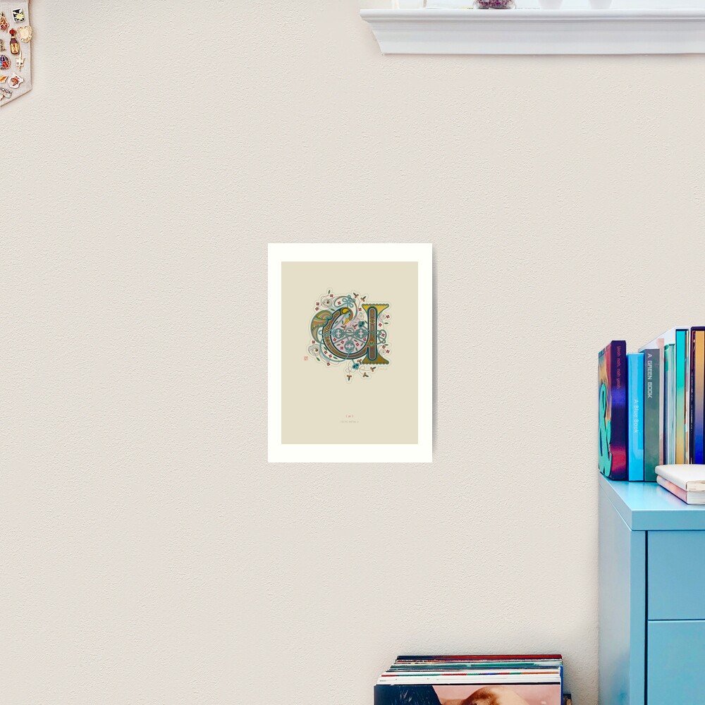 Celtic Initial U Art Print