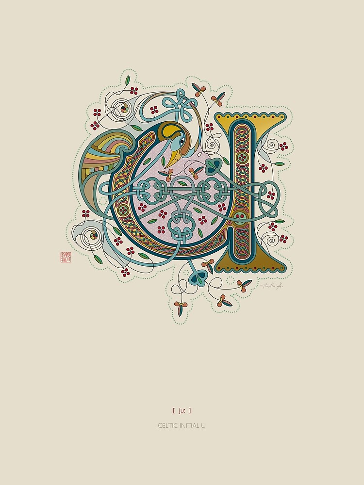 Celtic Initial U by Thoth-Adan