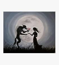 Wolf With The Red Roses Photographic Print