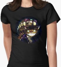 Camiseta entallada Cat Bus y Totoro están en tu ciudad