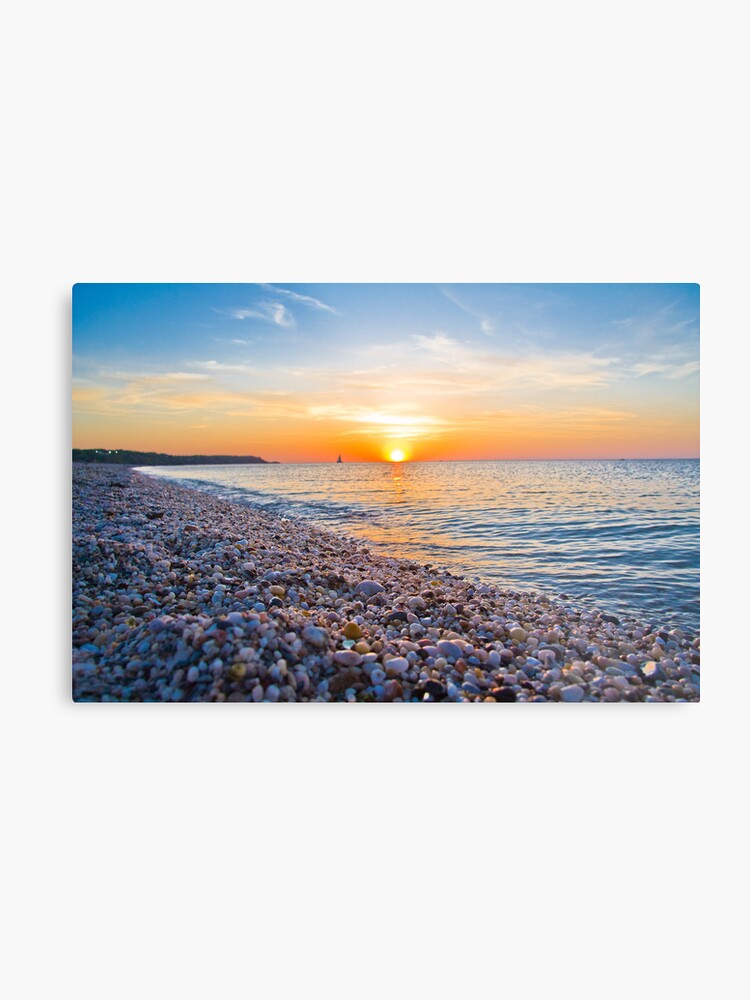 Rocks And Sky Cedar Beach Long Island New York Metal Print