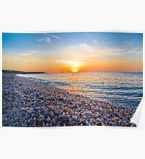 Rocks and Sky - Cedar Beach, Long Island, New York Poster
