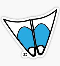 Blue Fins Sticker
