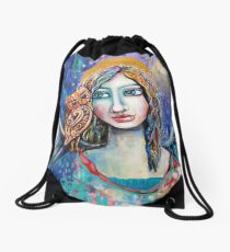 That whispered guidance Drawstring Bag