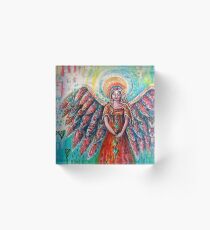 She is the gatherer of hearts Acrylic Block