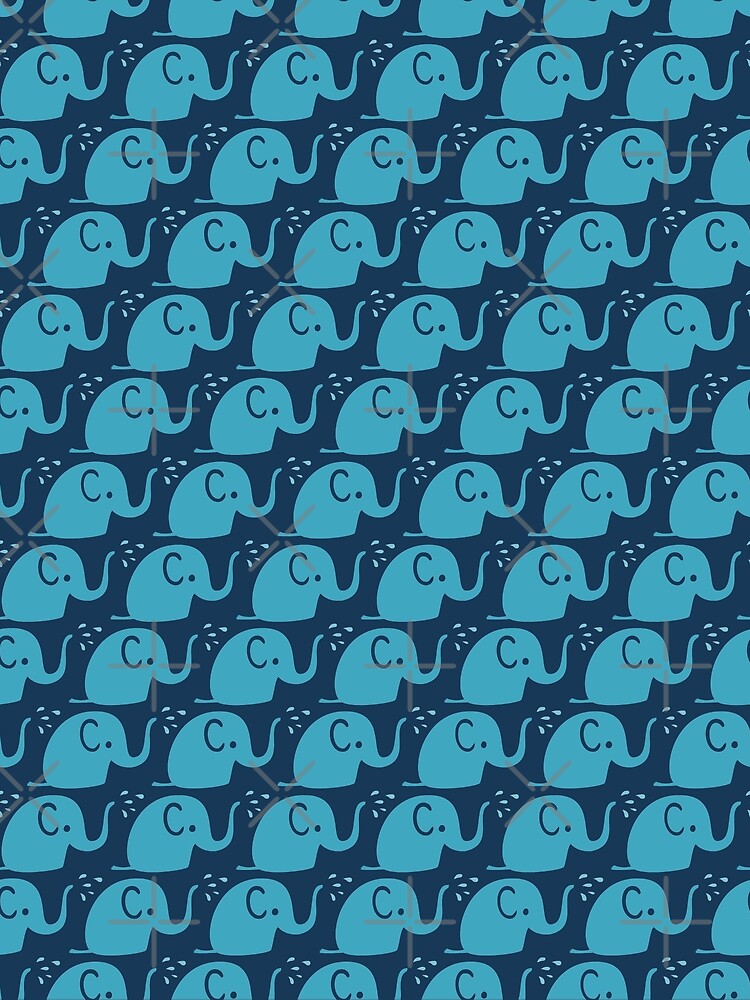 Azurblaue Elefanten Parade von missdaisydee