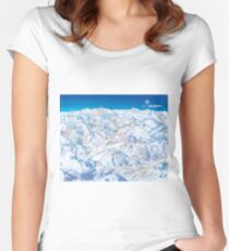 Ski Arlberg Ski Area Map (Old) Women's Fitted Scoop T-Shirt
