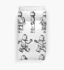 Funda nórdica Lego Man Patent - Lego Bricks Art - Blanco y Negro