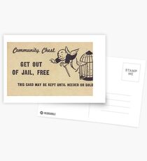 Monopoly "Get Out of Jail" Postcards