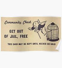 Monopoly "Get Out of Jail" Poster