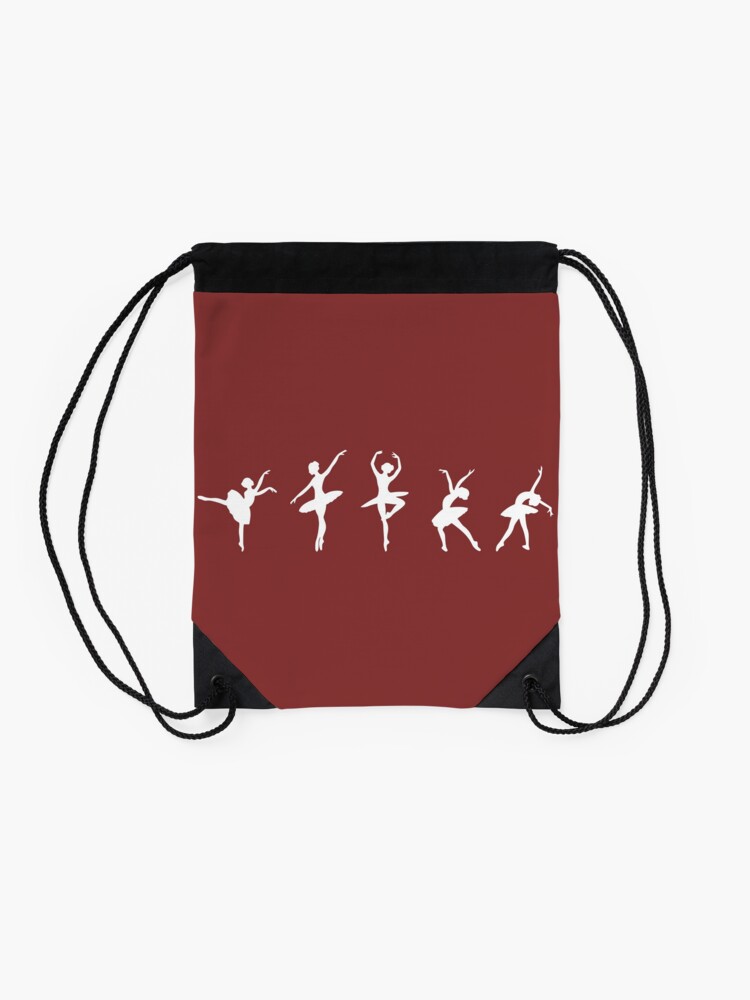 Alternate view of Ballet Evolution, Ballerina Dancer, Moves Artwork, Tshirts, Posters, Prints, Women, Men, Kids Drawstring Bag