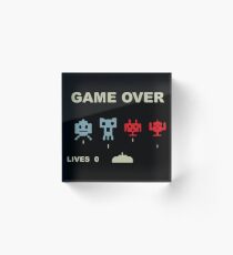 Game over retrogaming Acrylic Block