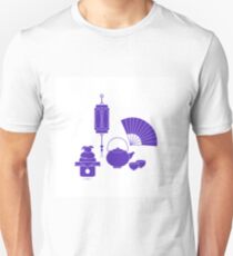 Chinese lantern, kettle, cups, fan, kagami mochi. Unisex T-Shirt