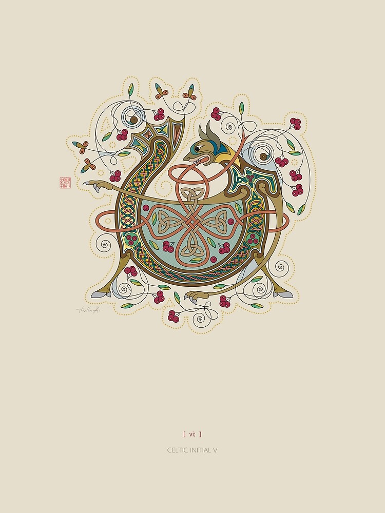 Celtic Initial V by Thoth-Adan