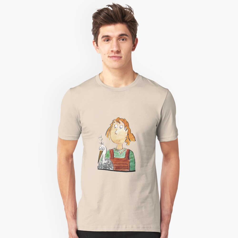 Girl and volture Slim Fit T-Shirt
