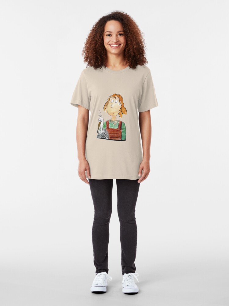 Alternate view of Girl and volture Slim Fit T-Shirt