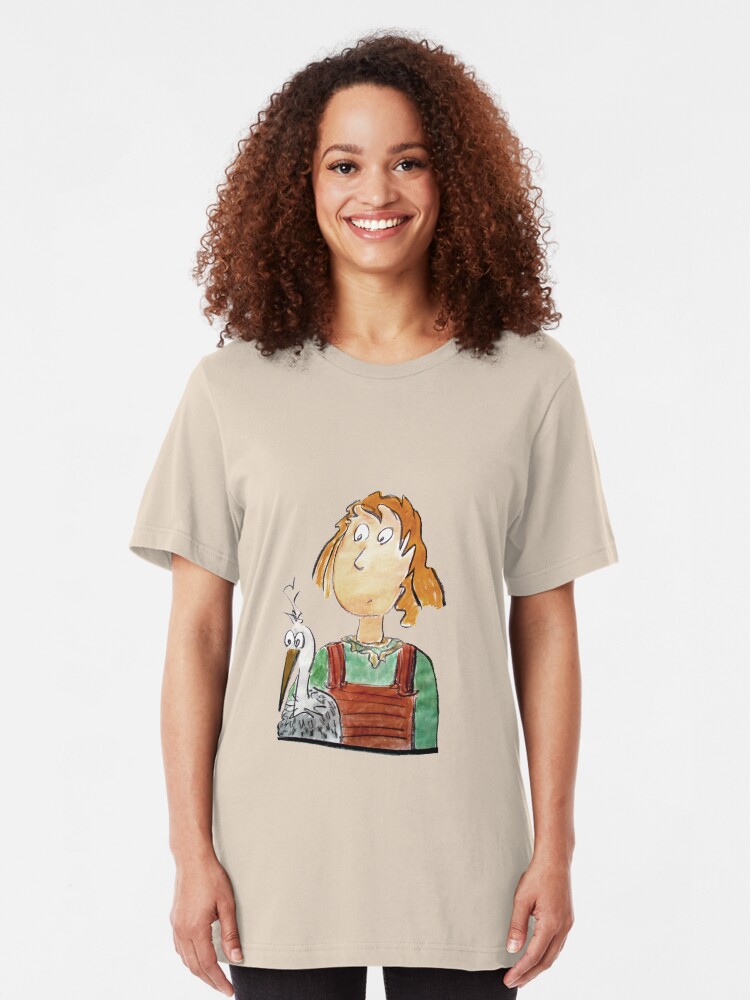 Alternate view of Girl and volture Slim Fit T-Shirt