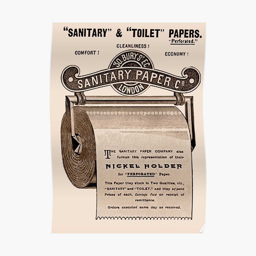 "Vintage Toilet Paper Ad" Poster by Jabiroo Redbubble