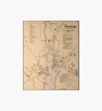 Vintage Map of Westport CT (1867) Art Board