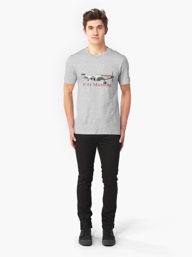Alternate view of P-51 Mustang Slim Fit T-Shirt