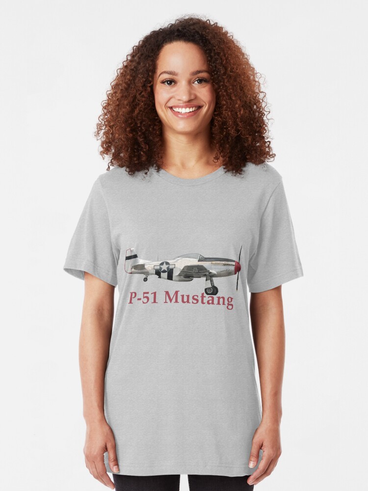 Alternate view of P-51 Mustang Slim Fit T-Shirt