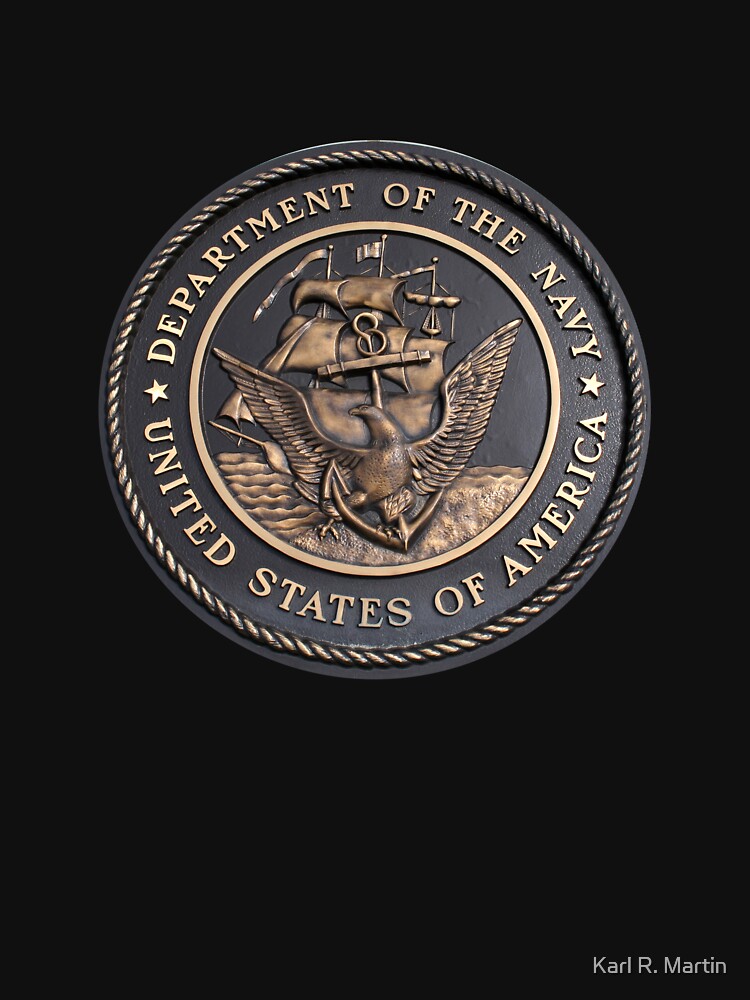 US Navy Emblem T-Shirt by SirEagle