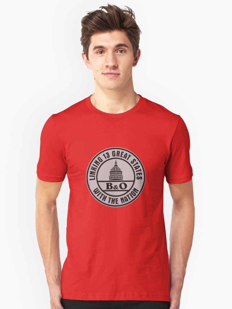 Alternate view of B&O Railroad T-Shirt Slim Fit T-Shirt