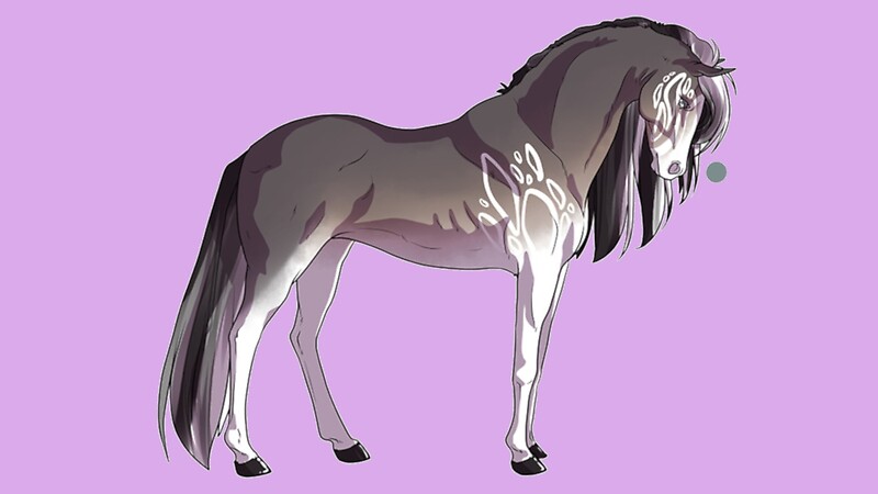 Рисунок лошадь аниме