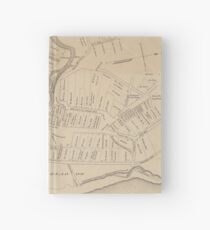 Vintage Map of Hartford CT in 1640 (1890) Hardcover Journal