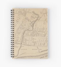 Vintage Map of Hartford CT in 1640 (1890) Spiral Notebook