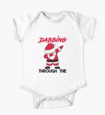 Dabbing through the snow Short Sleeve Baby One-Piece
